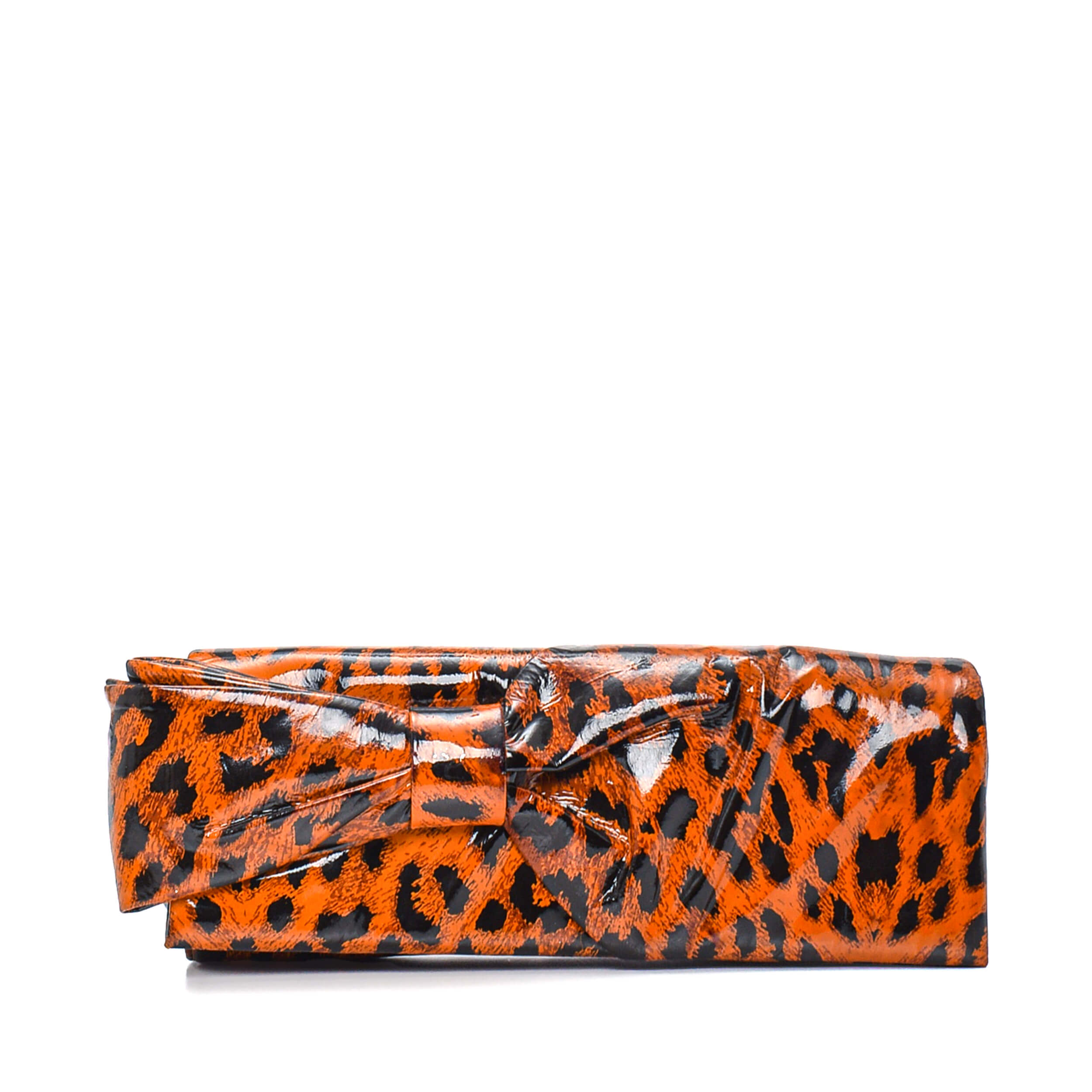 Christian Louboutin - Leopared Print Patent Clutch